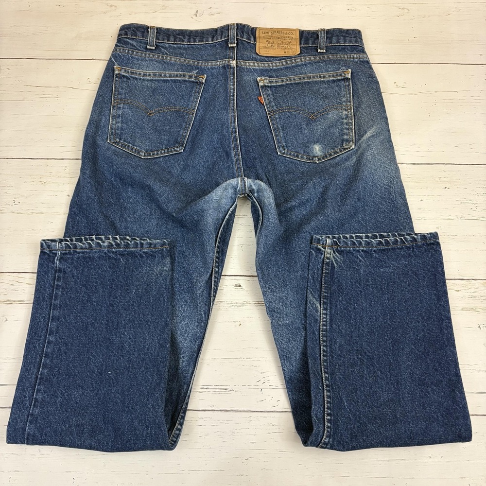 Vintage Levis 505 Orange Tab Jeans 70s 80s Mens 38x31 (37X31) Made In USA - Picture 3 of 16